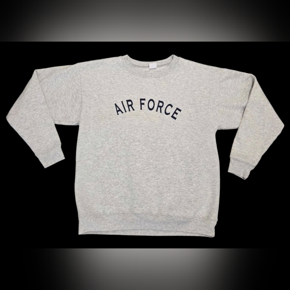 Authentic US Air Force Sweatshirt Pullover Light Gray Crewneck Mens M Military